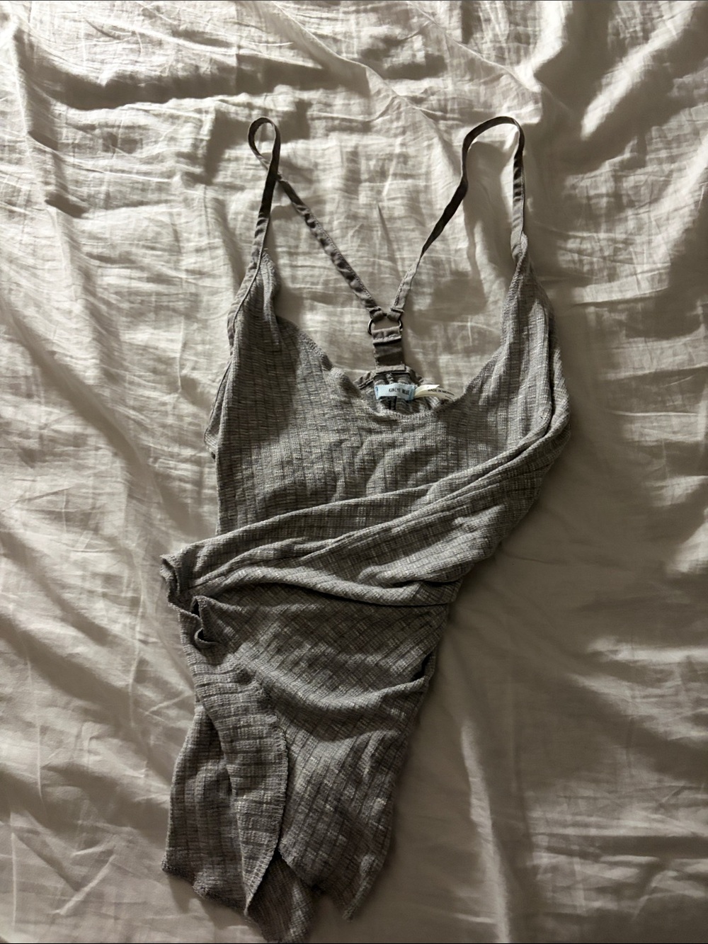 Kimchi Blue Gray Ribbed Racerback Camisole - Picture 4 of 5